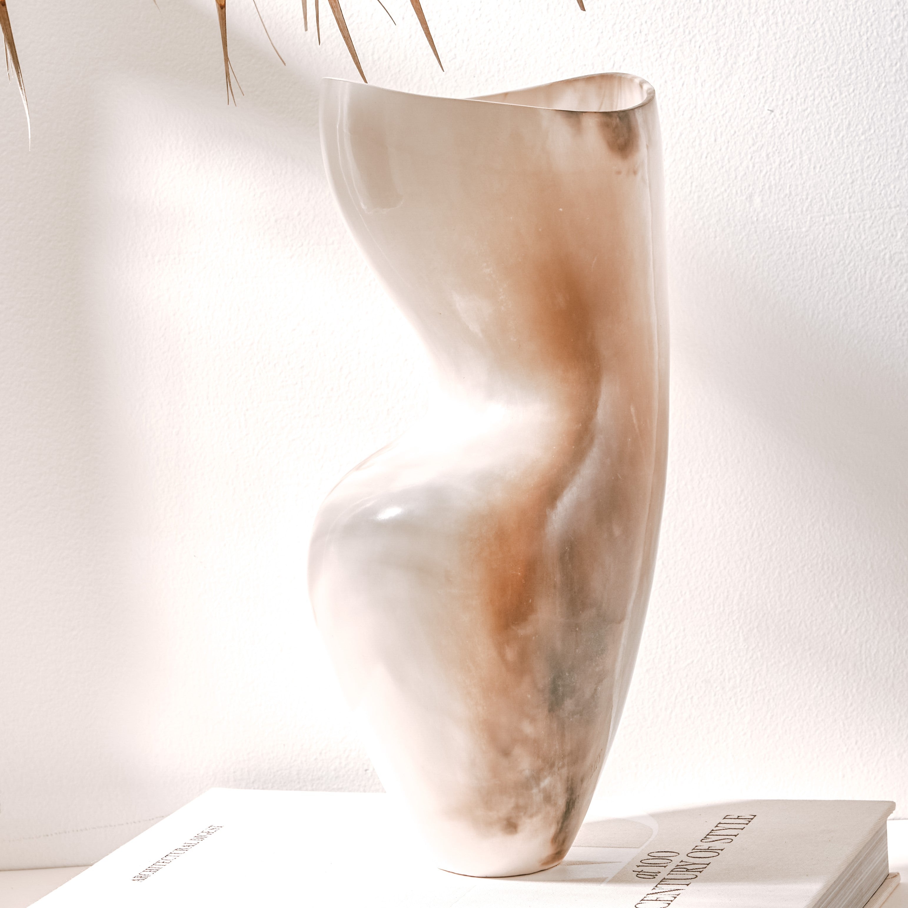 AVANI White Clay Smoke-fired Ceramic Vase