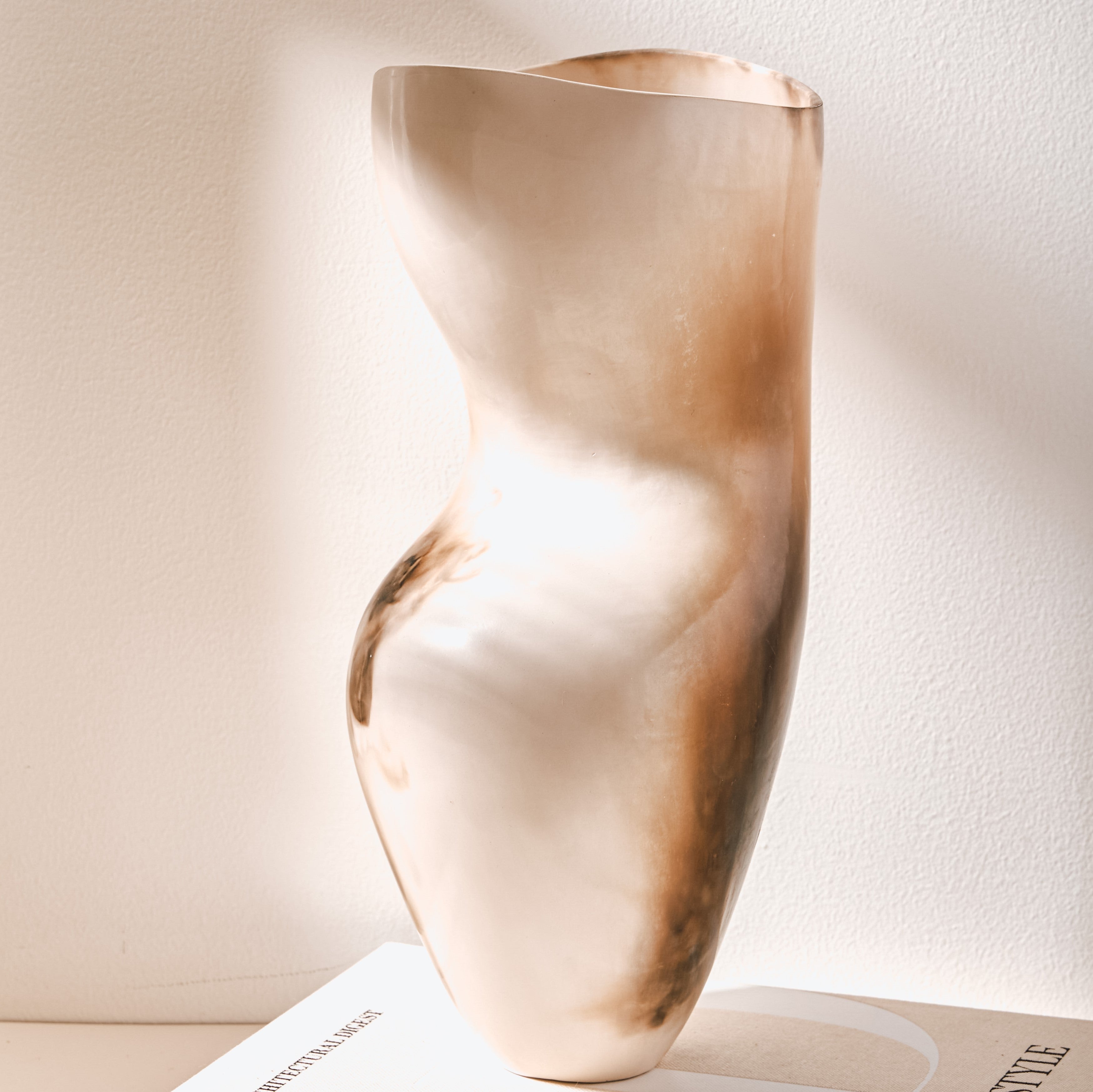 AVANI White Clay Smoke-fired Ceramic Vase