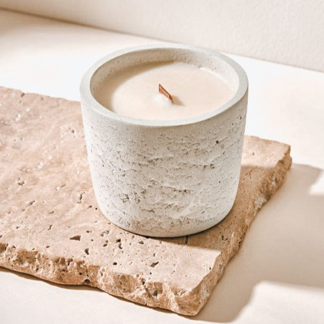 MARMO Coconut & Lime Soy Wax Candle | White Vessel