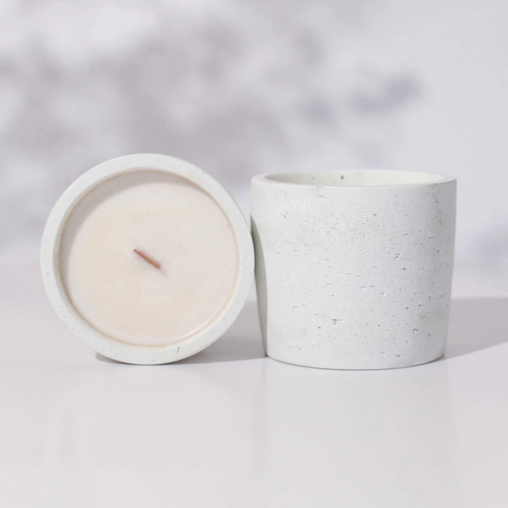 MARMO Coconut & Lime Soy Wax Candle | White Vessel